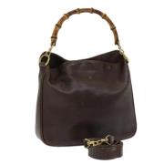 Pre-owned Leather gucci-bags Gucci Vintage , Brown , Dames