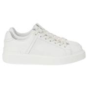 Pre-owned Leather sneakers Balmain Pre-owned , White , Dames