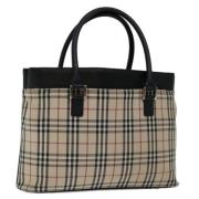 Pre-owned Canvas handbags Burberry Vintage , Beige , Dames