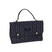 Pre-owned Canvas handbags Celine Vintage , Blue , Dames