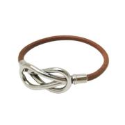 Pre-owned Leather bracelets Hermès Vintage , Brown , Dames