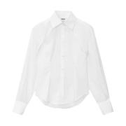 Wit Overhemd voor Mannen Msgm , White , Dames