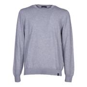 Grijze Crew Neck Wollen Trui Fay , Gray , Heren