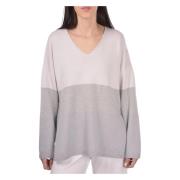 Casual Gebreide Pullover Sweater Gran Sasso , Gray , Dames