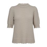 Moonbeam Pullover met korte pofmouwen Freequent , Beige , Dames