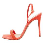 Pre-owned Velvet sandals Gianvito Rossi Pre-owned , Red , Dames