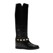 Zwarte Laarzen Santa Monica Stijl Via Roma 15 , Black , Dames