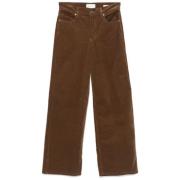 Bruine Palazzo Wijde Pijp Broek Frame , Brown , Dames