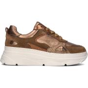 Bronzen Lage Sneakers Dames Jana Lina Locchi , Brown , Dames