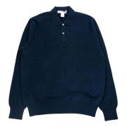 Navy Wol Gebreide Trui Comme des Garçons , Blue , Heren