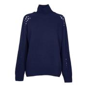 Blauwe Gebreide Trui Hoge Kraag PS By Paul Smith , Blue , Dames