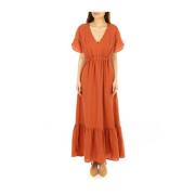 Elegante Jurken Collectie NIU , Orange , Dames