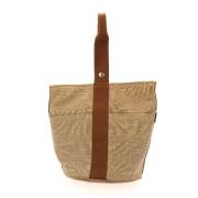 Pre-owned Canvas handbags Hermès Vintage , Brown , Dames