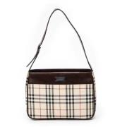 Pre-owned Canvas shoulder-bags Burberry Vintage , Beige , Dames