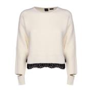 Stijlvolle Sweaters voor een Chic Look Pinko , White , Dames