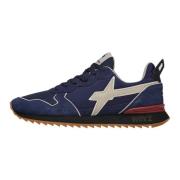 Technical fabric and suede sneakers Jet-M. W6Yz , Blue , Heren