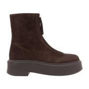 Suède Rits Almond Teen Laarzen The Row , Brown , Dames