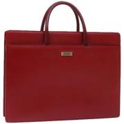 Pre-owned Leather handbags Burberry Vintage , Red , Dames