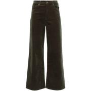 Militair Groene Wijde Broek Frame , Black , Dames