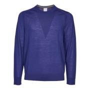 Blauwe Gebreide Trui Sweater Ronde Hals Aw24 PS By Paul Smith , Blue ,...