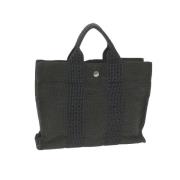 Pre-owned Nylon totes Hermès Vintage , Gray , Dames