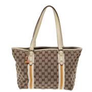 Pre-owned Canvas totes Gucci Vintage , Beige , Dames