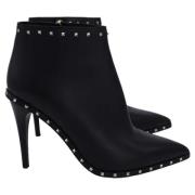 Pre-owned Leather boots Valentino Vintage , Black , Dames