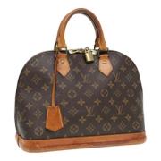 Pre-owned Canvas handbags Louis Vuitton Vintage , Brown , Dames