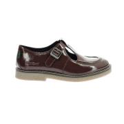 Comfortabele Leren Damesschoenen Kickers , Brown , Dames