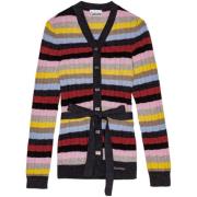 Multicolor Zilveren Knoop Cardigan Ganni , Multicolor , Dames