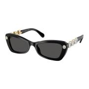 Stijlvolle zonnebril Sk6033 Zwart Swarovski , Black , Dames