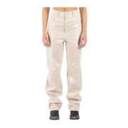 Ecru Jeans met katoen en polyester Golden Goose , Beige , Dames