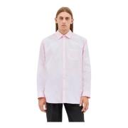 Katoenen Poplin Klassieke Kraag Shirt The Row , Pink , Heren