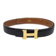 Pre-owned Leather belts Hermès Vintage , Black , Dames