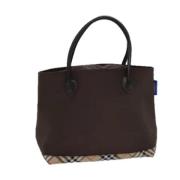 Pre-owned Canvas handbags Burberry Vintage , Brown , Dames