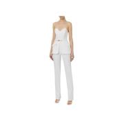 Stijlvolle Jumpsuit voor Vrouwen Elisabetta Franchi , White , Dames