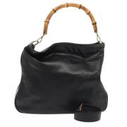 Pre-owned Leather handbags Gucci Vintage , Black , Dames