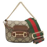 Pre-owned Coated canvas gucci-bags Gucci Vintage , Beige , Dames