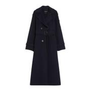 Wollen midi trenchcoat, dubbele rij knopen Max Mara Weekend , Blue , D...