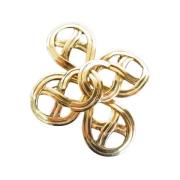 Pre-owned Metal brooches Chanel Vintage , Yellow , Dames