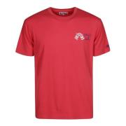 Logo Katoenen T-shirt met korte mouwen MC2 Saint Barth , Red , Heren