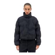 Gewatteerde Logo Korte Donsjas Moncler , Gray , Dames