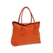 Pre-owned Leather handbags Burberry Vintage , Orange , Dames