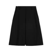 Zwarte Midi Rok Verhoog Stijl Moderne Vrouw Ami Paris , Black , Dames