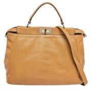 Pre-owned Leather handbags Fendi Vintage , Brown , Dames