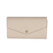 Pre-owned Leather wallets Louis Vuitton Vintage , Beige , Dames