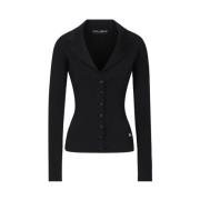 Zwarte Cardigan met 7 Knopen Dolce & Gabbana , Black , Dames