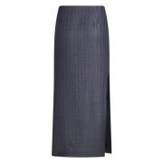 Blauwe Midi Rok met Zijopeningen Etro , Blue , Dames