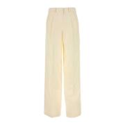 Wijde Pijp Wolmix Room Broek Magda Butrym , Beige , Dames