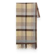 Needle Punch Check Sjaal Woolrich , Beige , Dames